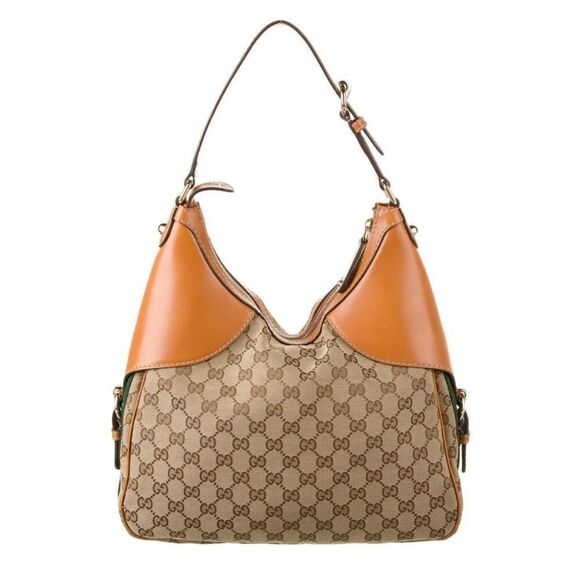 Gucci Canvas Web Horsebit Sherry Line GG Hobo Bag - Picture 3 of 16